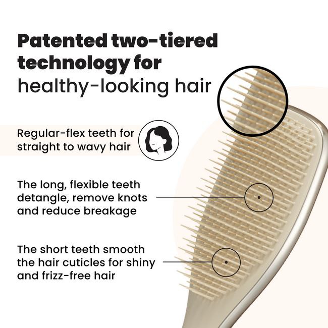 برس موی سر تنگل تیزر کروم اصل رنگ شامپاین گلد