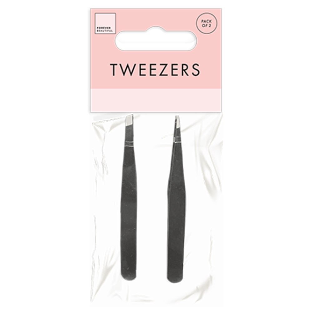 موچین ابرو ست دوتایی استیل TWEEZERS